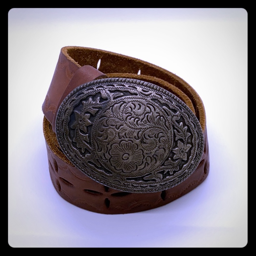 Western Leather Brown Belt